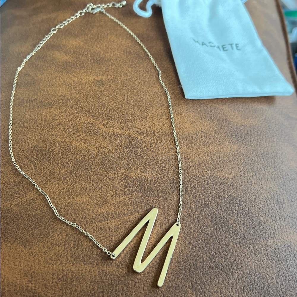 🕶️MACHETE gold-tone Initial Monogram necklace (M)